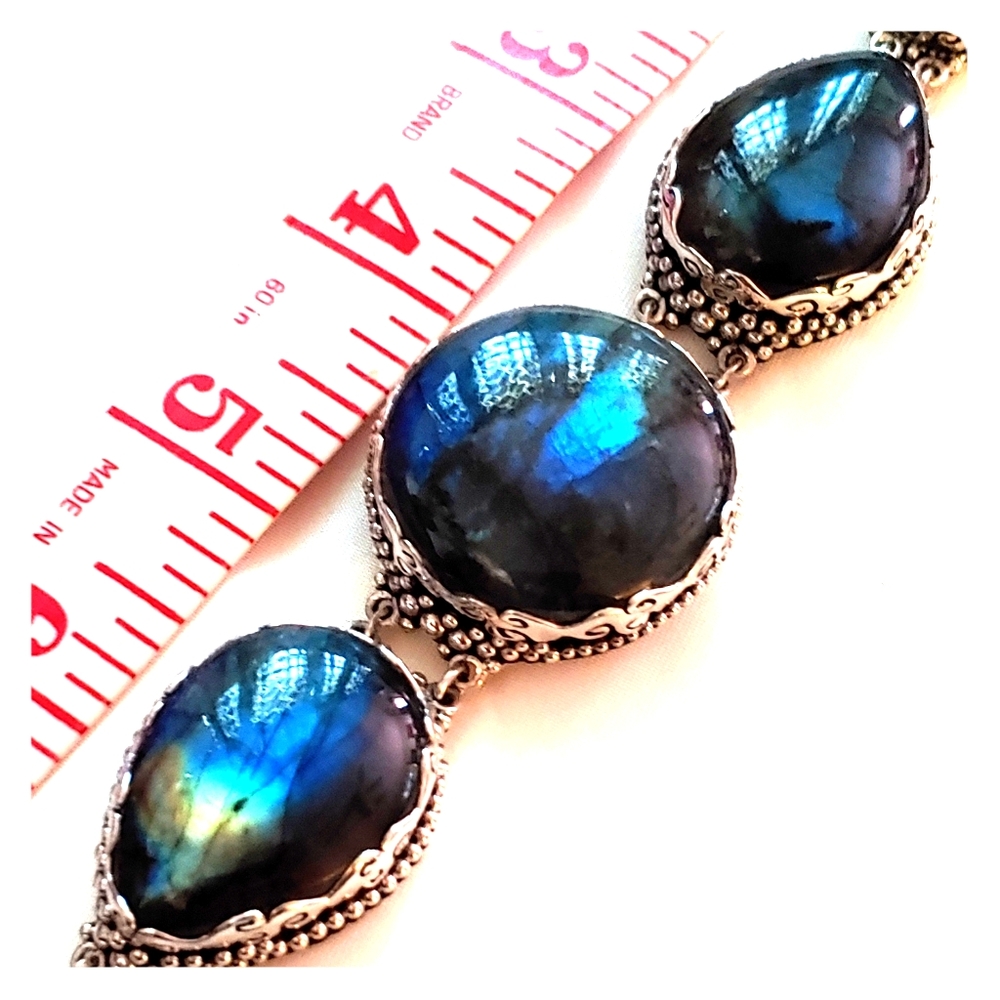 Sajen labradorite & 925 silver bracelet